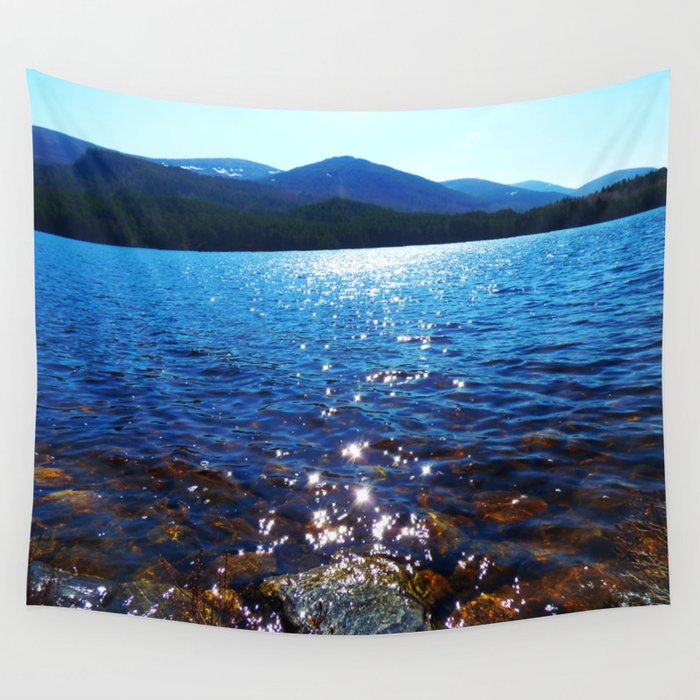 Sun Kissed Loch an Eilein in Expressive Wall Tapestry