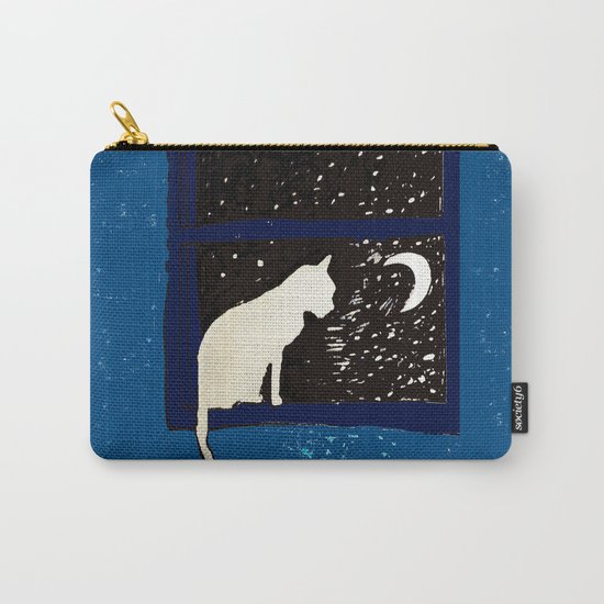 White Cat Carry-All Pouch