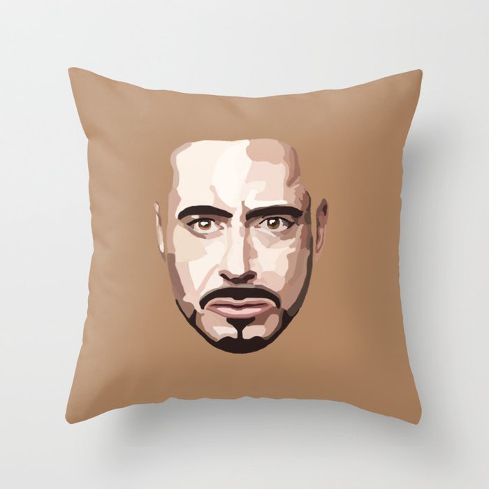 Robert Downey Jr Throw Pillow