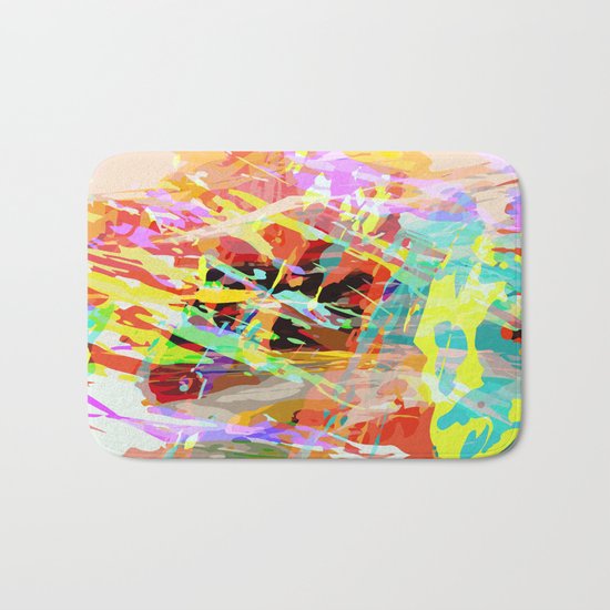 colorful jungle Bath Mat