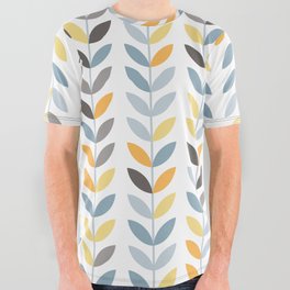 Scandinavian seamless leaves pattern All Over Graphic Tee