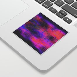 Vivid violet pink mesh and glowing lines Sticker