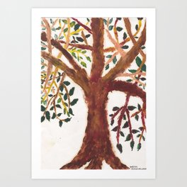 old fashion brown tree Art Print | Tree, Painting, Pattern, Oil 