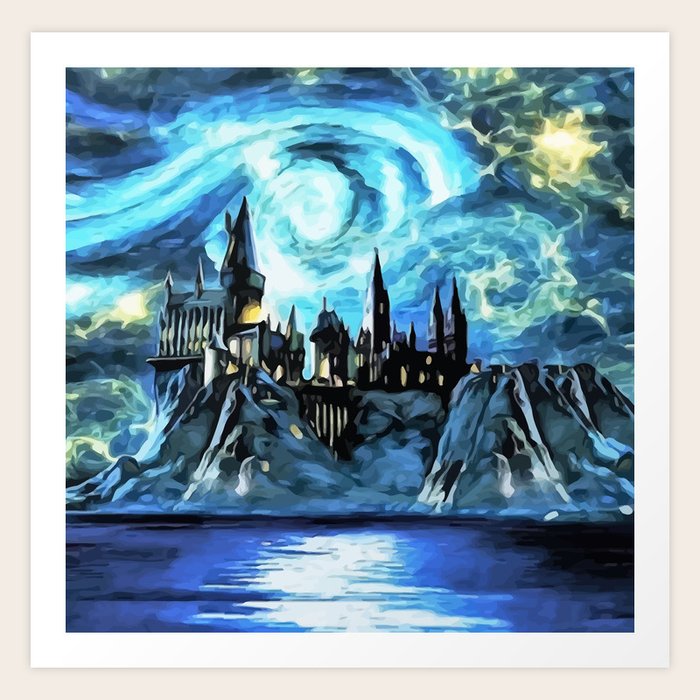 Starry Night In H Magic Castle Part 2 Art Print By Artalma Society6