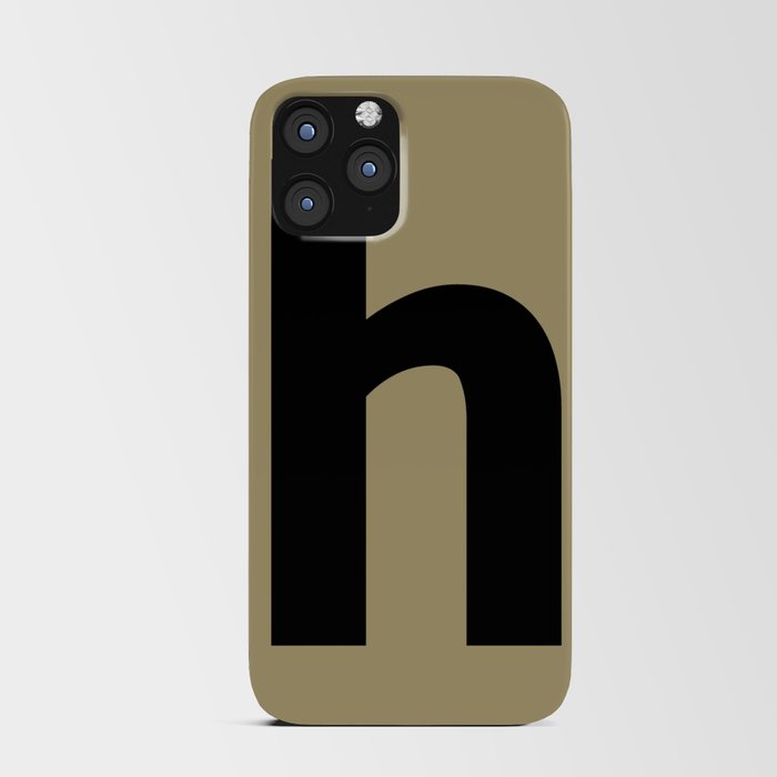 letter H (Black & Sand) iPhone Card Case