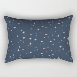 Hand drawn vintage stars - navy blue and brown Rectangular Pillow