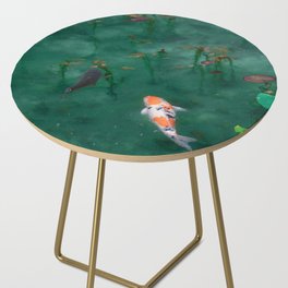 Koi fish in a pond, Seki, Japan Side Table