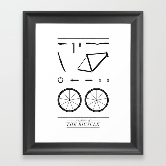 Simplicity of the bicycle Framed Art Print