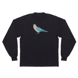Pixel / 8-bit Parrot: Blue Quaker Parrot Long Sleeve T Shirt