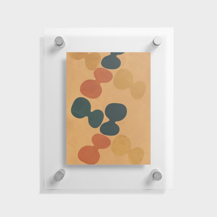 Nordic Earth Tones - Abstract Shapes 6 Floating Acrylic Print