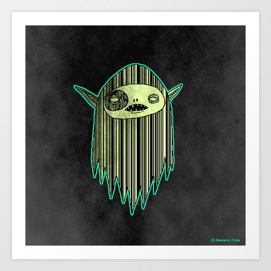 Phosphorescent Ghost ( HQ pixel ) Art Print