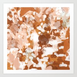 Elian - rust, orange, paint, abstract, boho, painting, clay, terracotta Art Print
