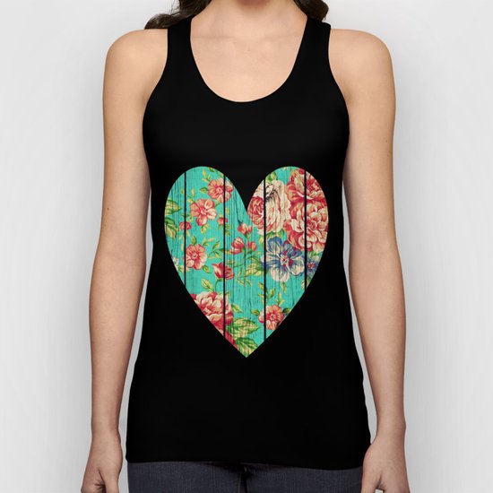 Flowers on Wood 06 Unisex Tank Top
