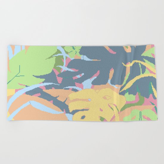 Jungle Flora 2 Beach Towel