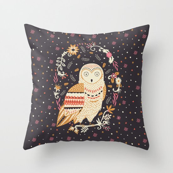 Snowy Owl Throw Pillow