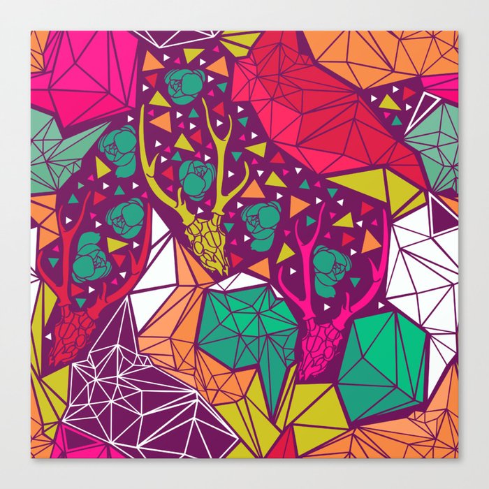 Geometric Polygonal Ornament Canvas Print