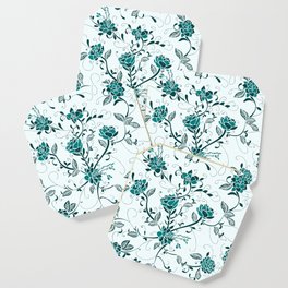 Cactus roses floral motif - vintage feel Coaster