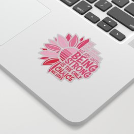 Breast Cancer Awareness Sunflower Sticker