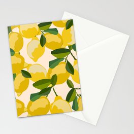 Fresh Lemon Summer Vibe Art Design Stationery Card