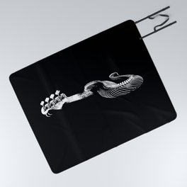 Headstock Snake Bass Guitar-Music Rock-Metal Picnic Blanket
