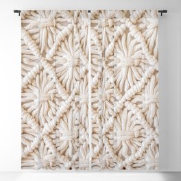 Seamless pattern handmade macrame texture Blackout Curtain