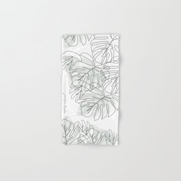 Botanical Line Drawing Hand & Bath Towel