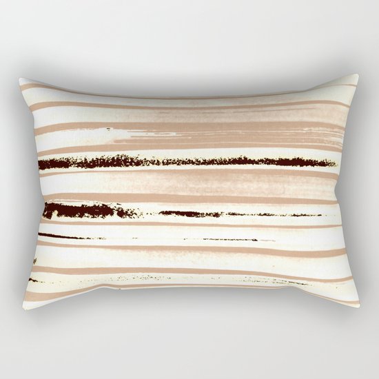Brown Earth Lines Rectangular Pillow