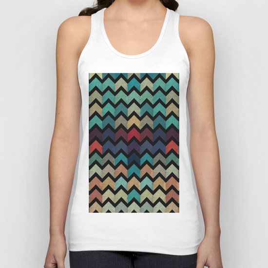 Colorful Chevron Pattern Unisex Tank Top
