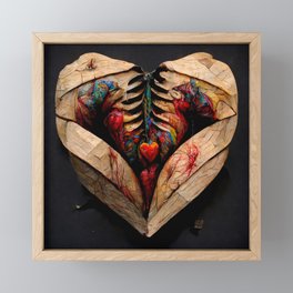 Splintered Heart Framed Mini Art Print