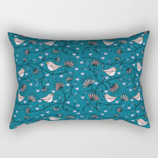 Birds Pattern Rectangular Pillow