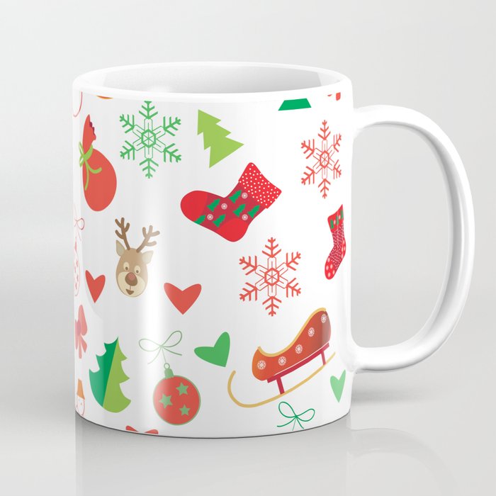 Happy New Year And Christmas Symbols Decoration Coffee Mug By