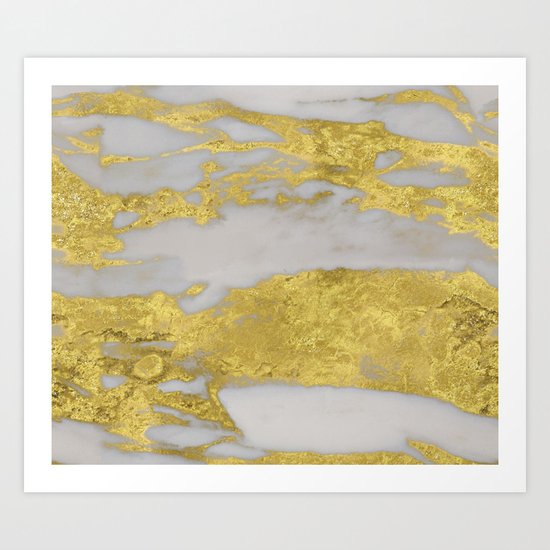 Agria gold marble Art Print