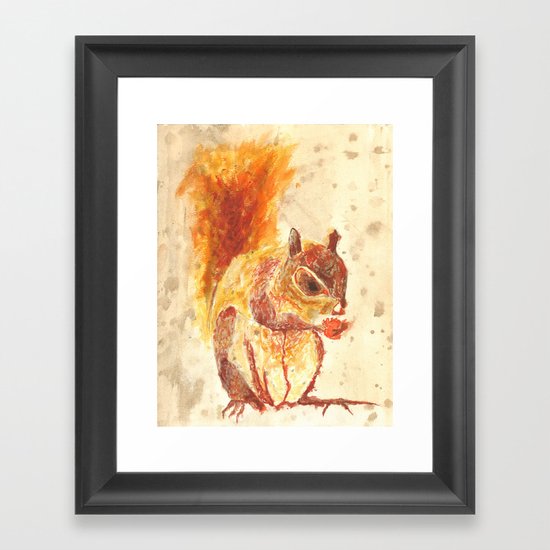 Squirrel Monster Framed Art Print