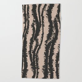 Tiger Stripes - Beige Beach Towel