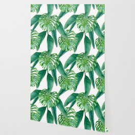 Green tropical leaves V Wallpaper
