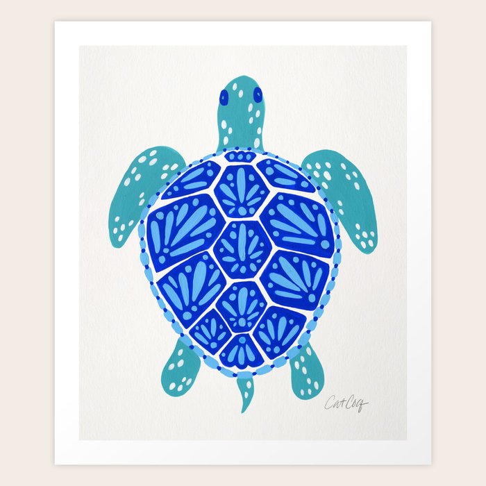 Sea Turtle Art Prints, Framed & Recessed | Society6