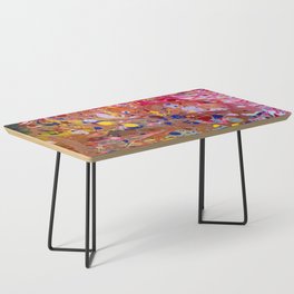 Original Splatter Pour - Red/Blue/White/Yellow Coffee Table