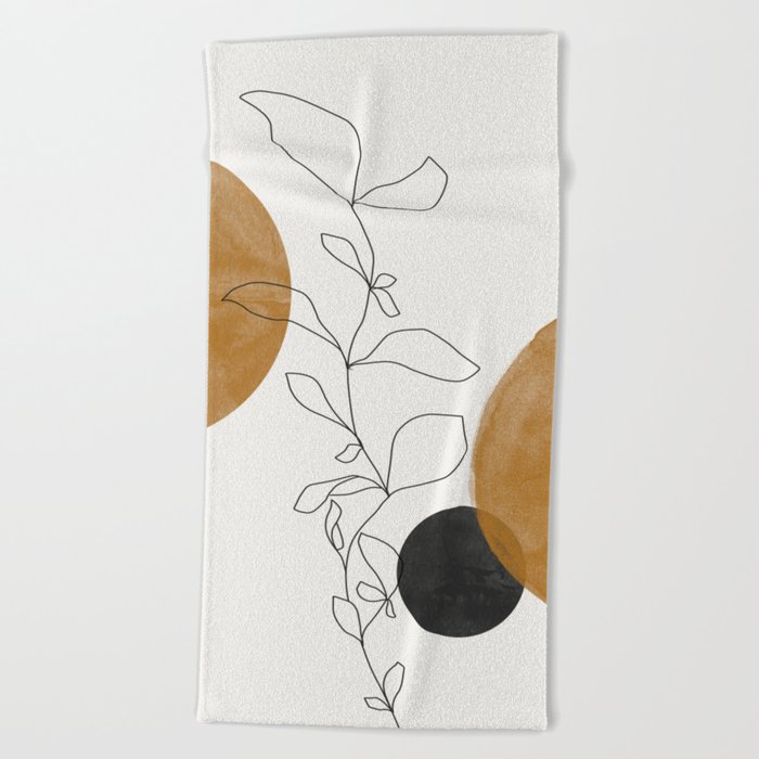 Abstract Plant Beach Towel