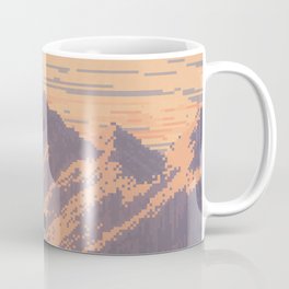 Pixel Art Sunset Landscape Coffee Mug