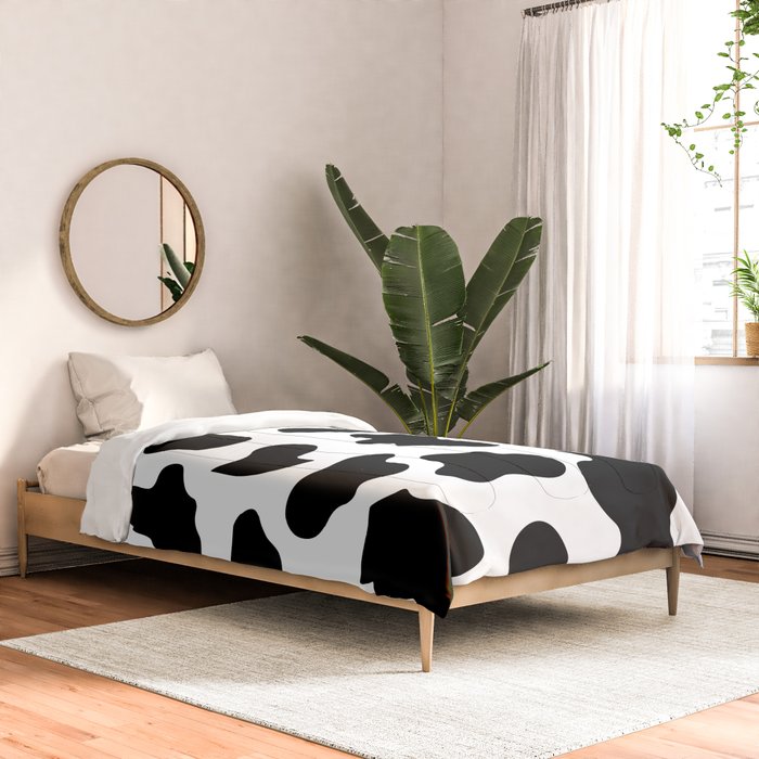 Moo Cow Print Comforter by Kate and Company Society6