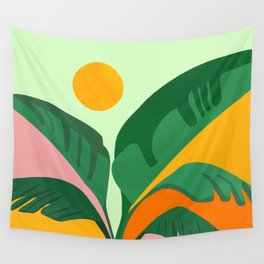 Things Are Looking Up 2 Wide View / Tropical Greenery Wall Tapestry