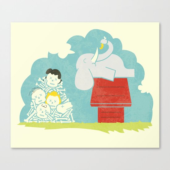 Elephants Love Peanuts Canvas Print