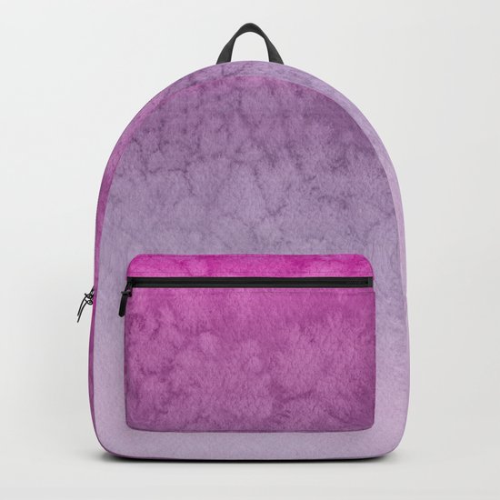 Pink Purple Gradient Watercolor Painting Backpack