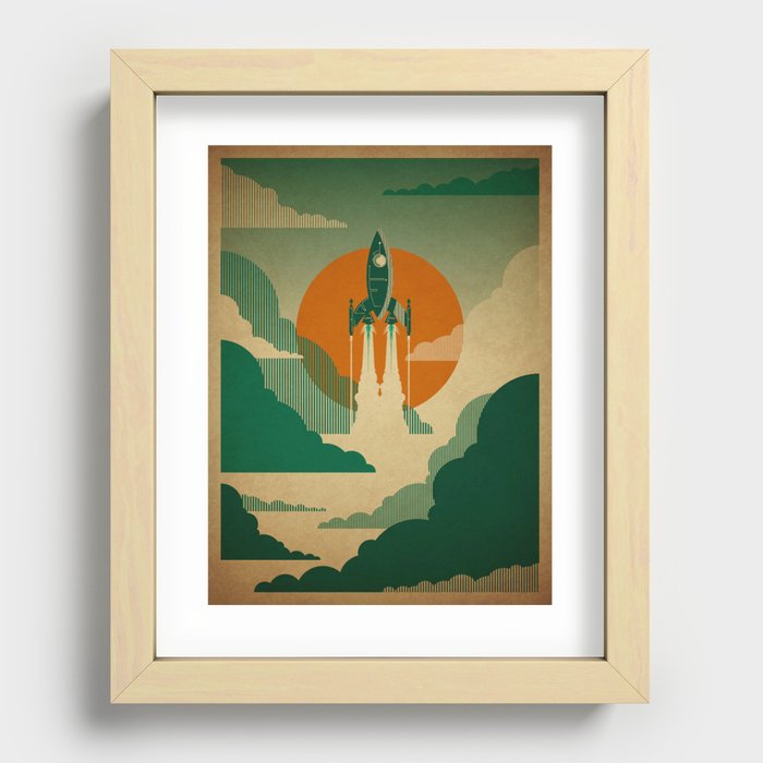 The Voyage (Green) Recessed Framed Print