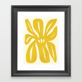 Abstract-botanical 29-yellow Framed Art Print