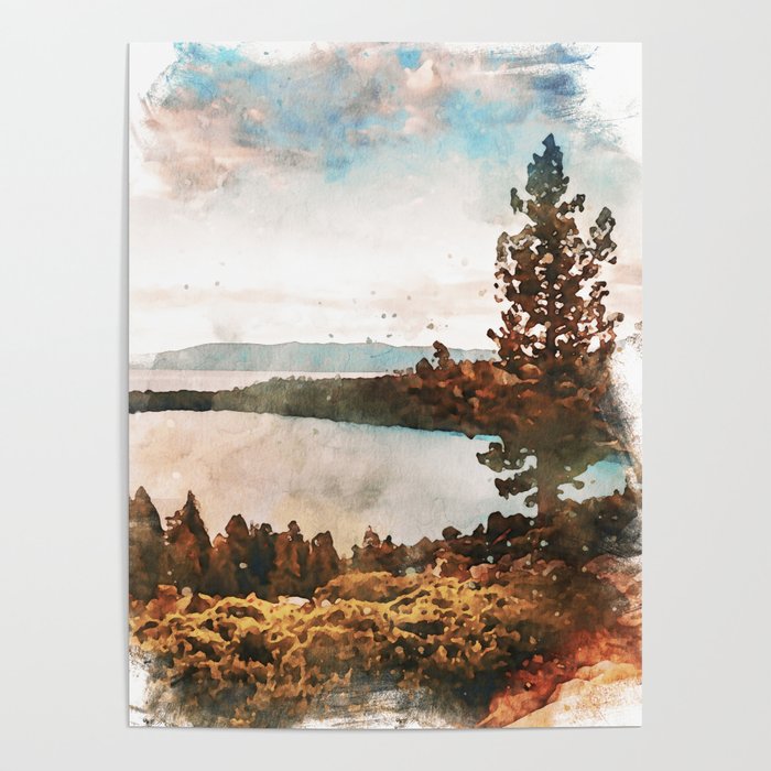 Lake Tahoe, Landscape Poster