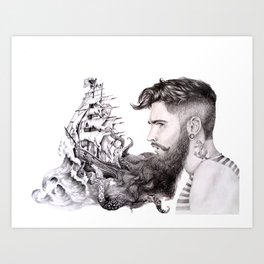 Sailor's Beard Art Print