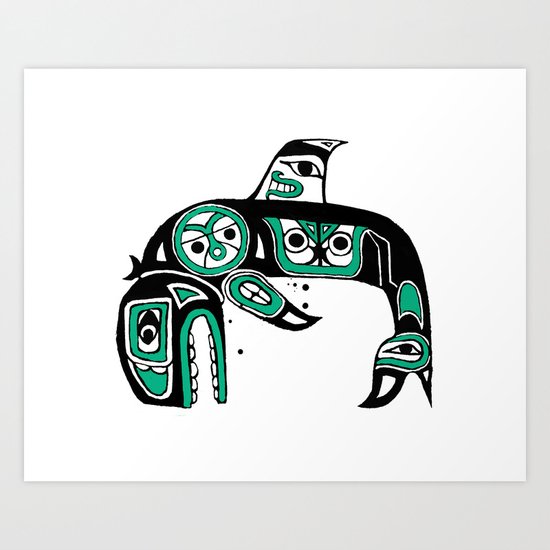 Native American Orca Art Print