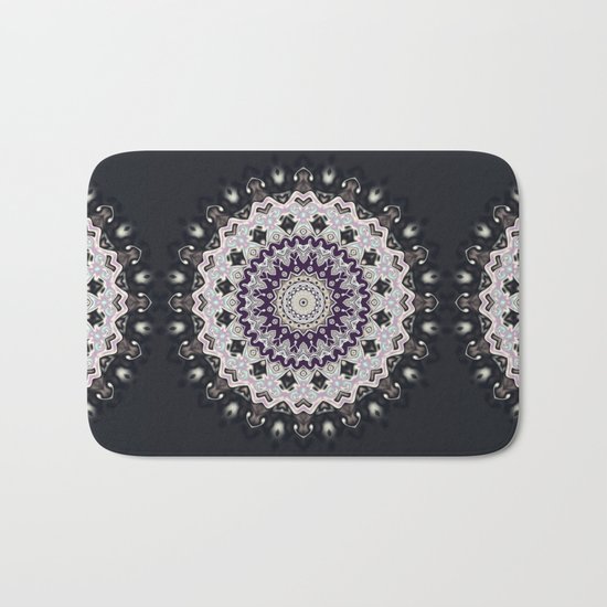 Black and white mandala (almost) Bath Mat