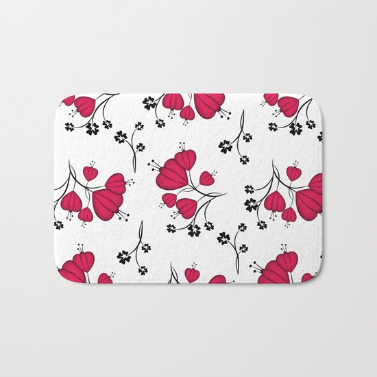 Abstract floral pattern. Bath Mat